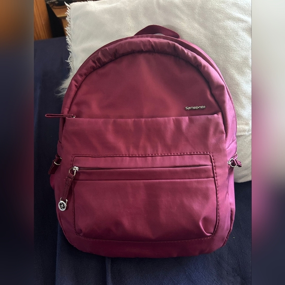 Samsonite Burgundy Mini Backpack - Picture 1 of 7